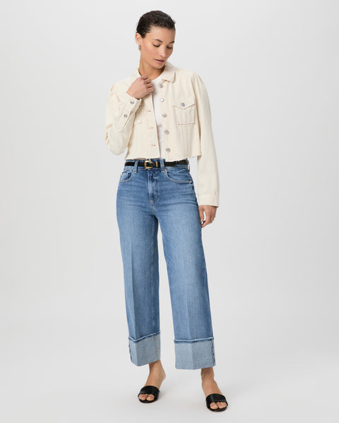 Paige Cropped Pacey Denim Jacket
