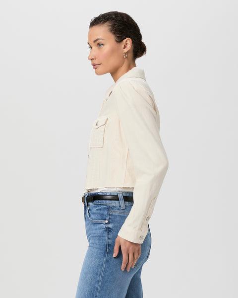 Paige Cropped Pacey Denim Jacket