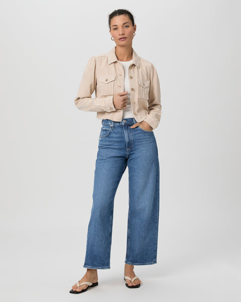 Paige Cropped Pacey Denim Jacket