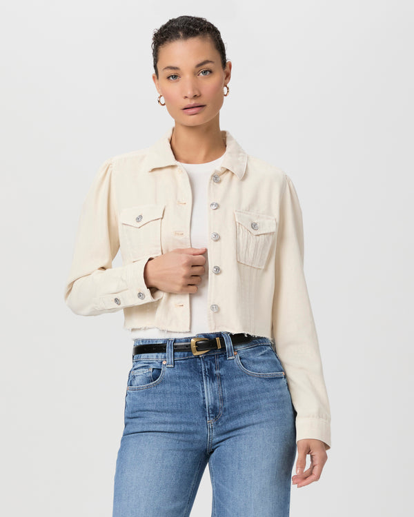 paige Cropped Pacey Denim Jacket