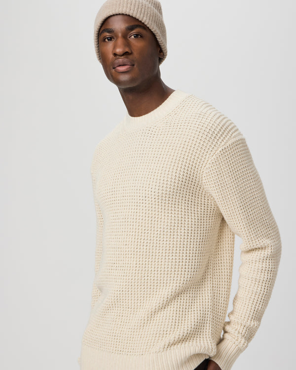 paige Mylo Waffle Crew Sweater