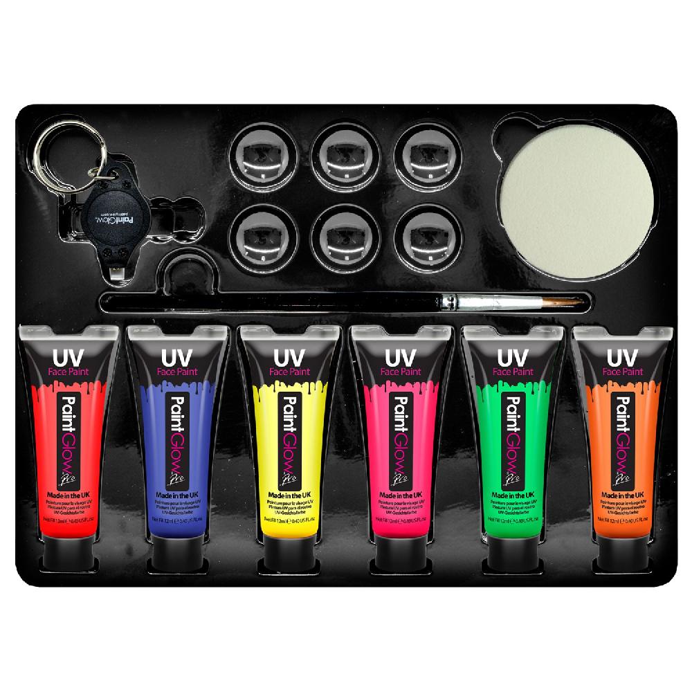 Paintglow Neon UV Face & Body Paint Kit Giftset