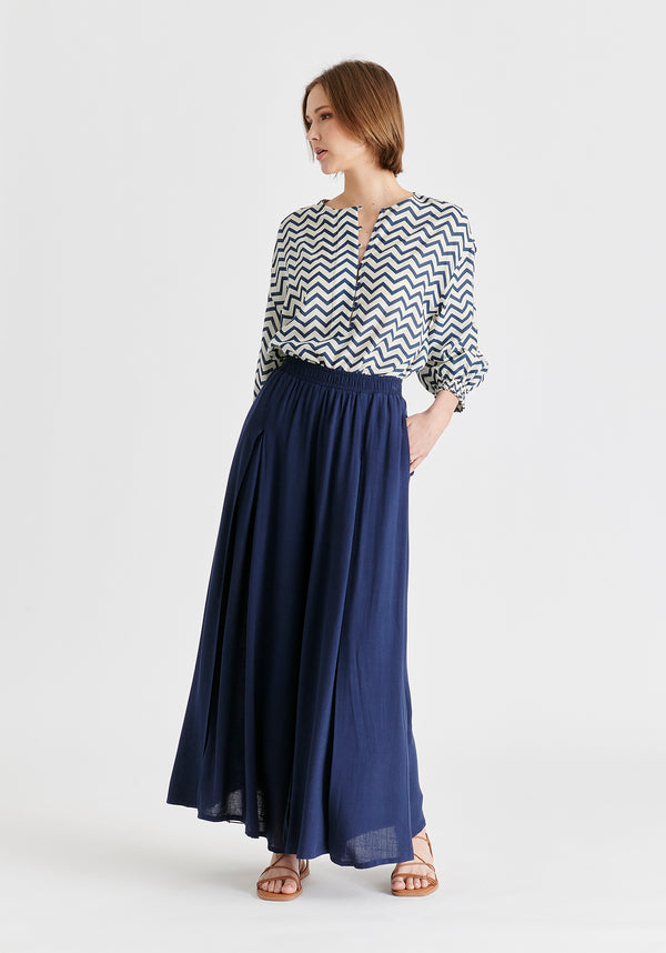 Paisie Flowy Palazzo Trousers With Open Front Splits
