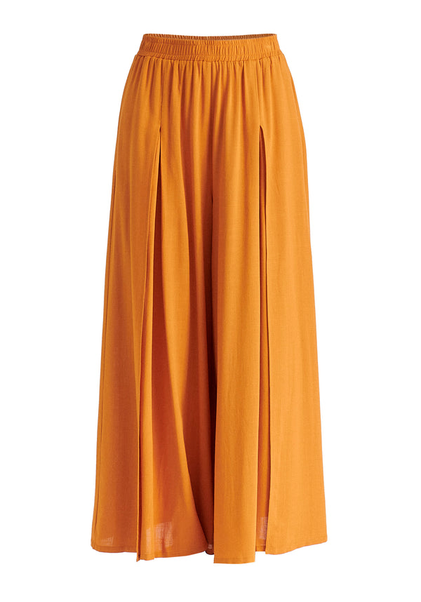 Paisie Flowy Palazzo Trousers With Open Front Splits