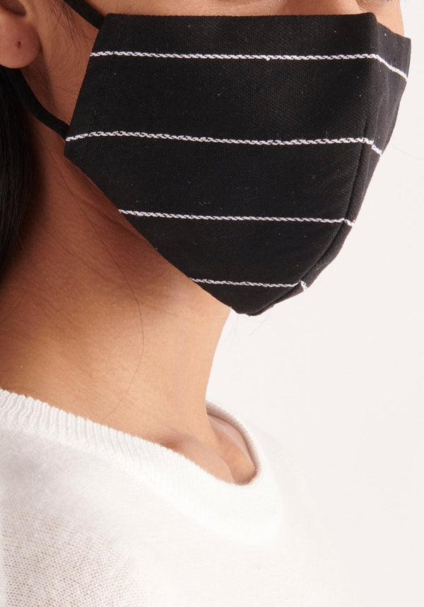 Paisie Paisie Adjustable Face Mask In Black And White