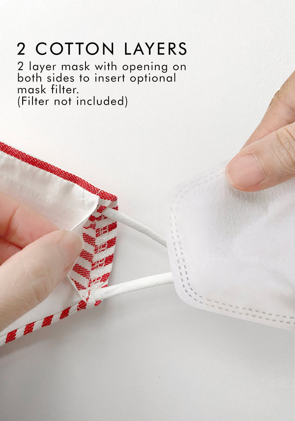 Paisie Paisie Adjustable Face Mask In Black And White