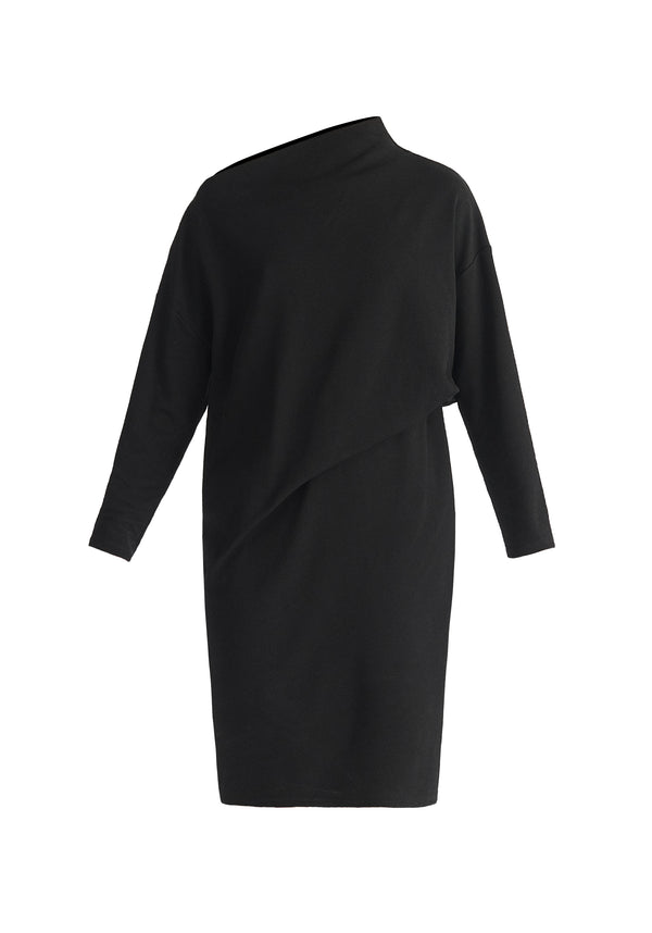 Paisie Asymmetric Neck Jumper Dress