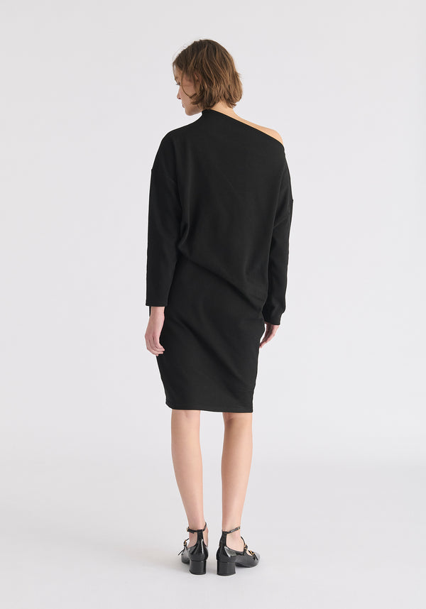 Paisie Asymmetric Neck Jumper Dress