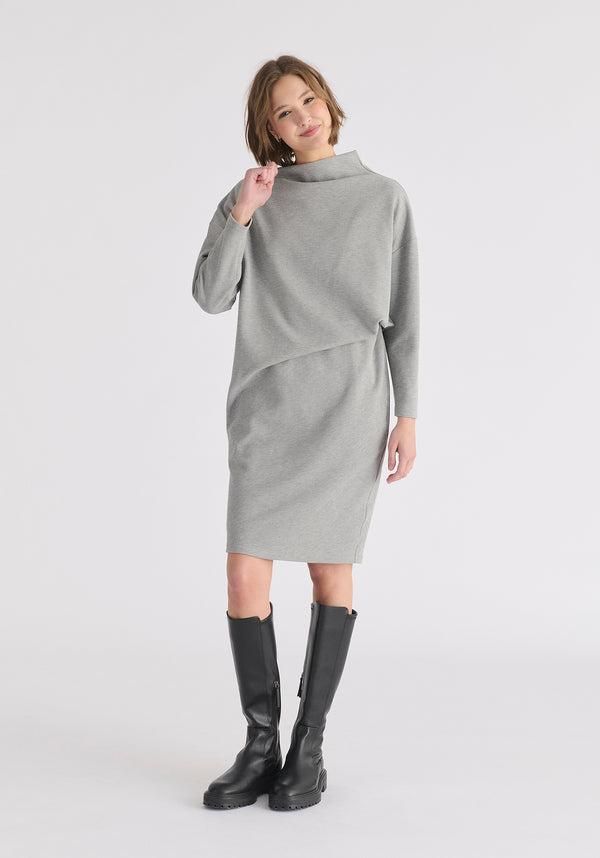 Paisie Asymmetric Neck Jumper Dress