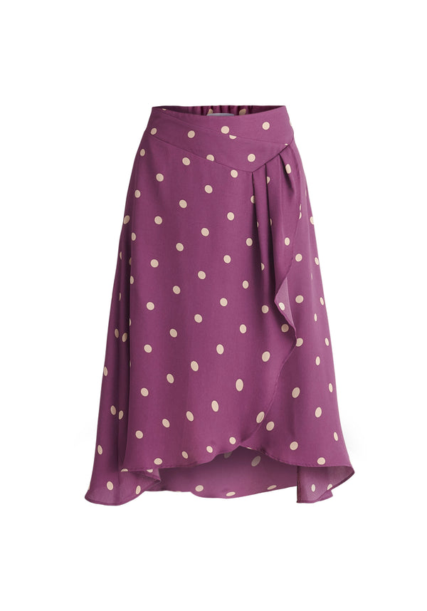 Paisie Asymmetric Polka Dot Skirt