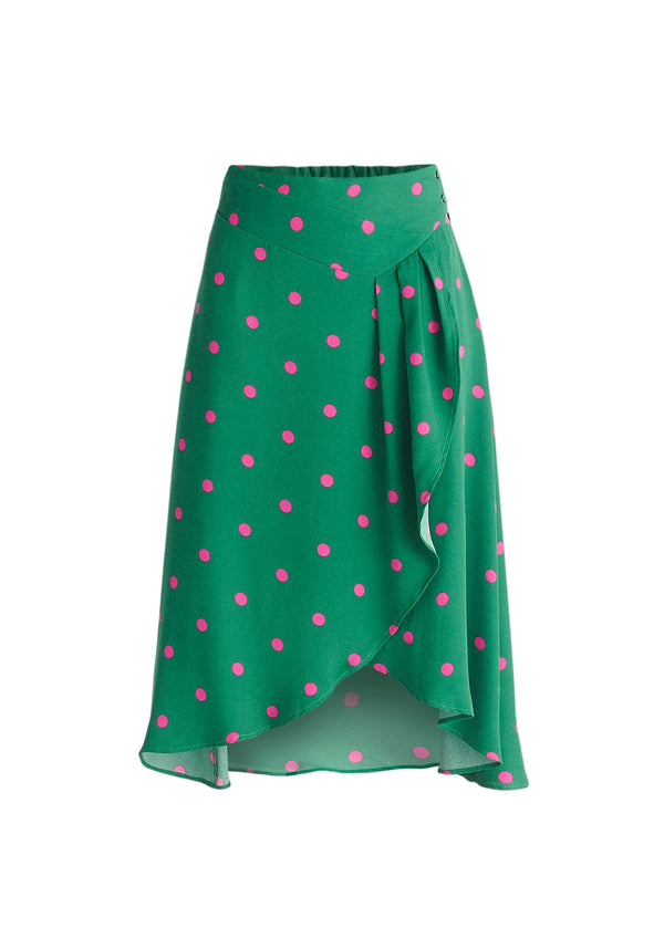 Paisie Asymmetric Polka Dot Skirt