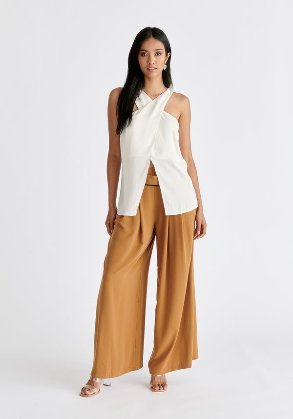 Paisie Asymmetric Waistband Trousers