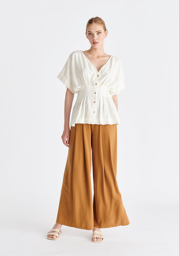 Paisie Asymmetric Waistband Trousers
