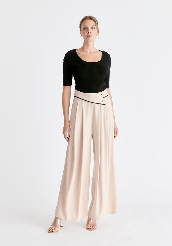 Paisie Asymmetric Waistband Trousers