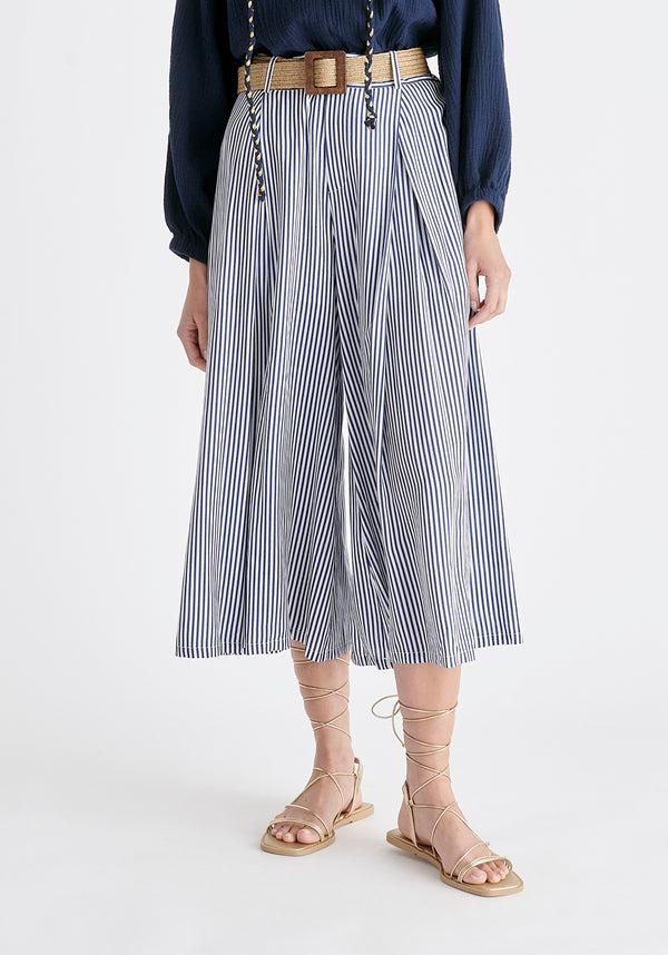 Paisie Belted Pleated Culottes