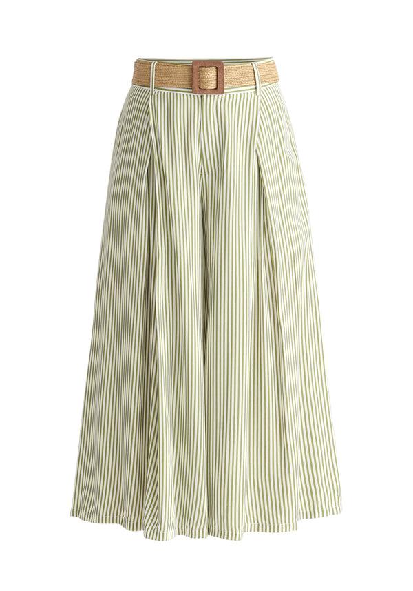 Paisie Belted Pleated Culottes