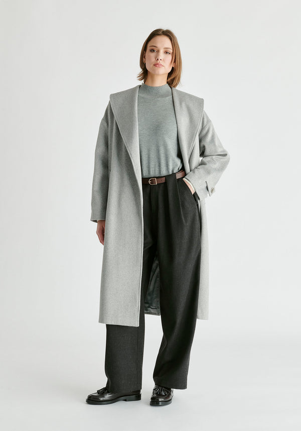 Paisie Belted Wide Leg Trousers With Box Pleats