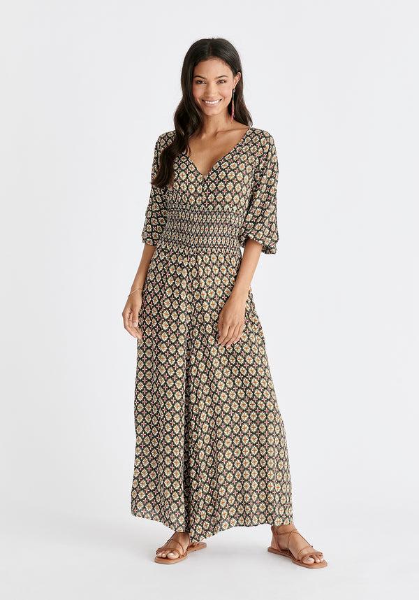 Paisie Boho V-Neck Jumpsuit