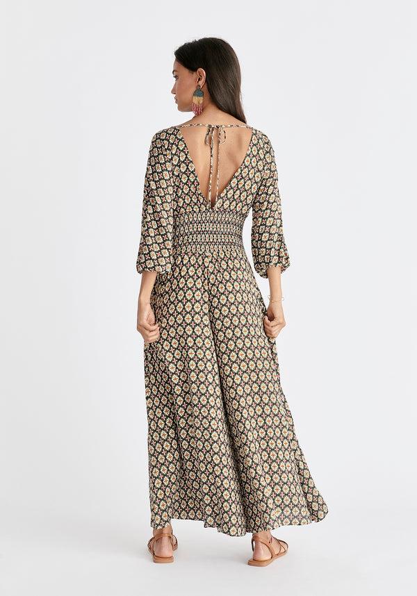 Paisie Boho V-Neck Jumpsuit