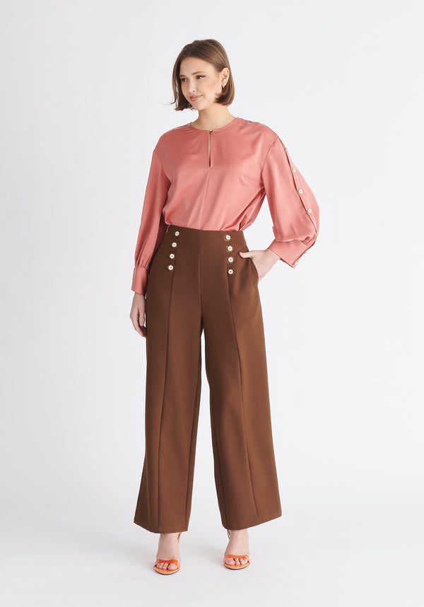 Paisie Button Sleeve Blouse