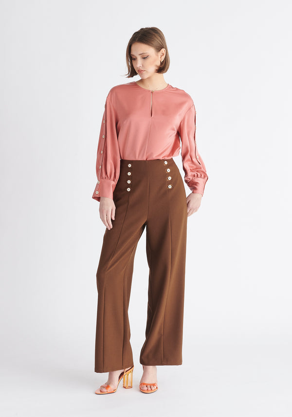 Paisie Button Sleeve Blouse