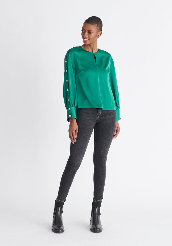 Paisie Button Sleeve Blouse