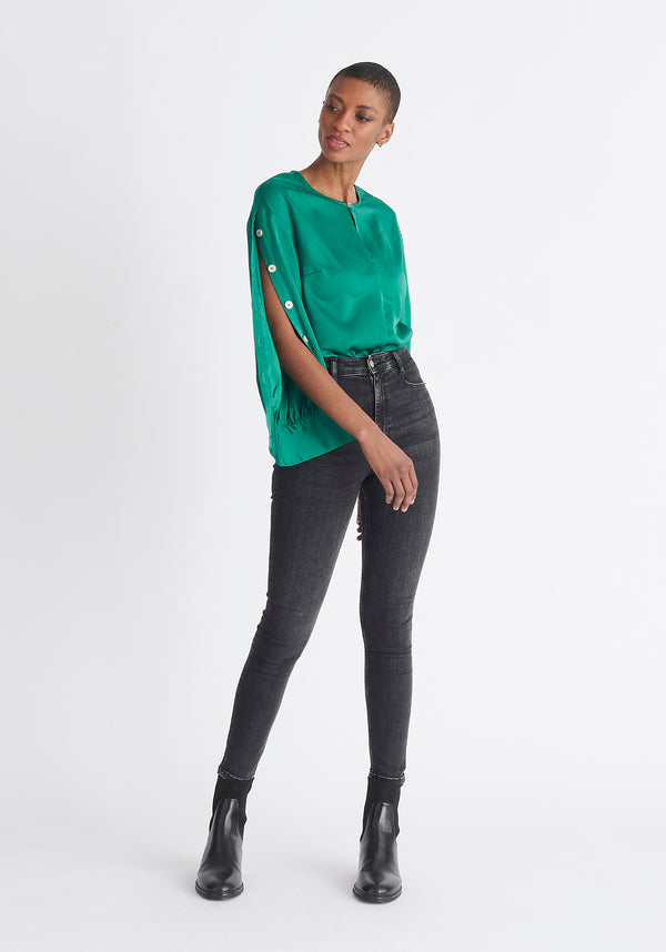 Paisie Button Sleeve Blouse