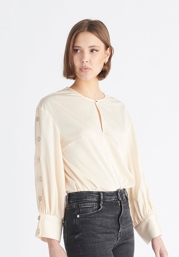 paisie Button Sleeve Blouse