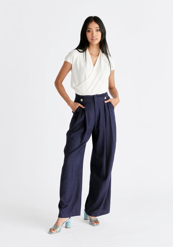 Paisie Cap Sleeve Wrap Top