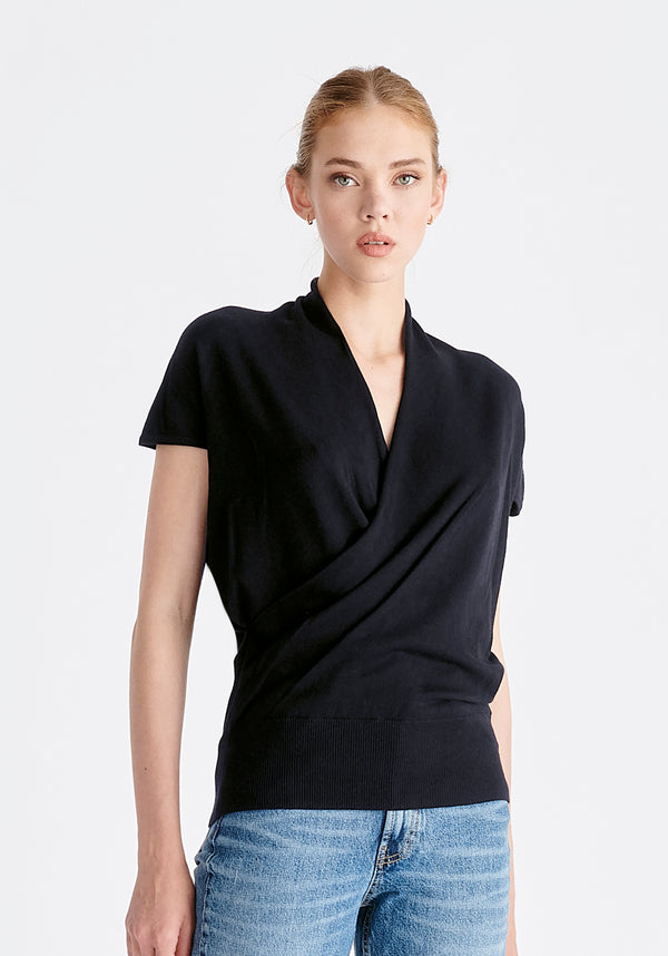 paisie Cap Sleeve Wrap Top