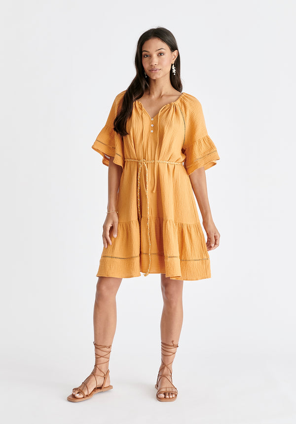 Paisie Cheesecloth Swing Dress