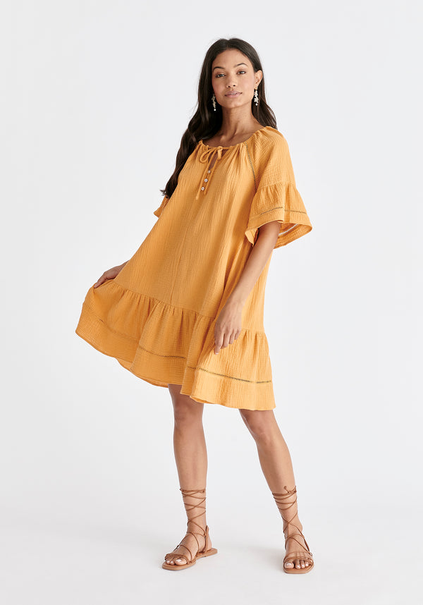 paisie Cheesecloth Swing Dress