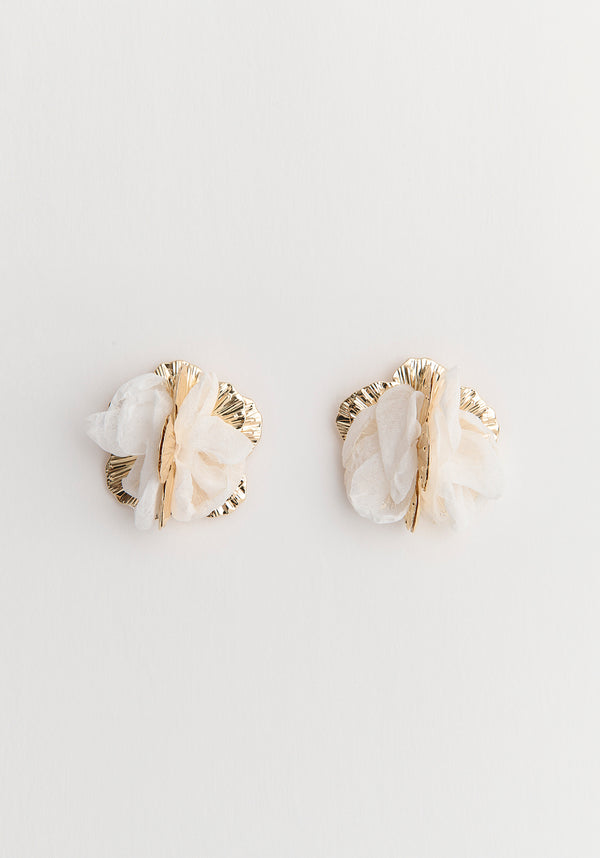 paisie Chiffon Bloom Earrings