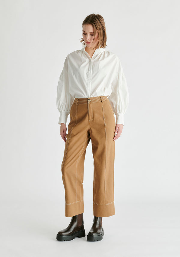 Paisie Chino Trousers With Contrast Stitching
