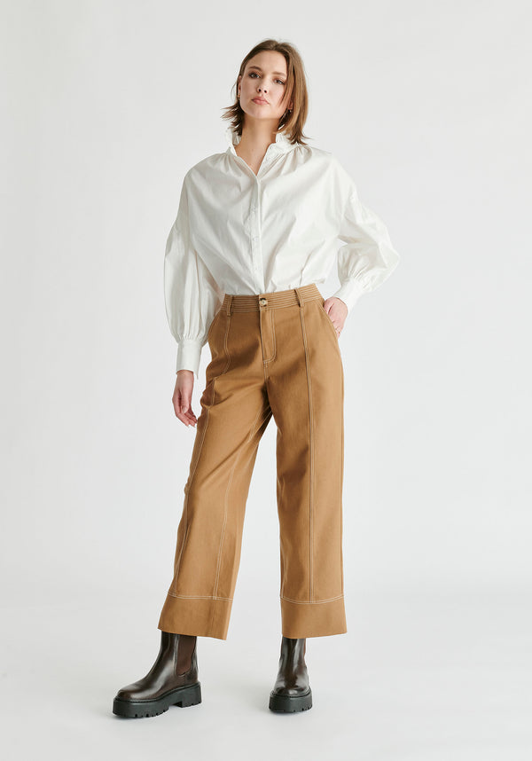 Paisie Chino Trousers With Contrast Stitching