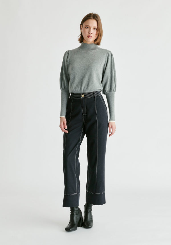 Paisie Chino Trousers With Contrast Stitching