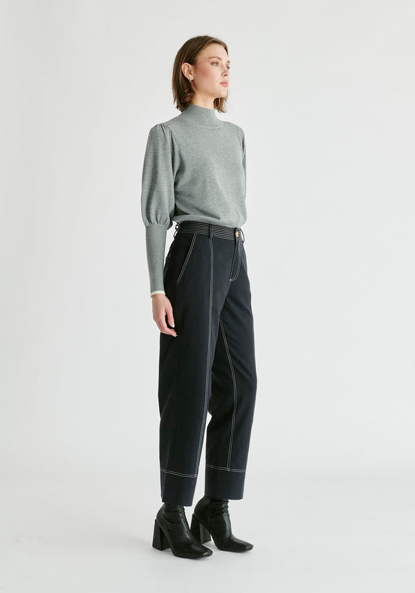 Paisie Chino Trousers With Contrast Stitching