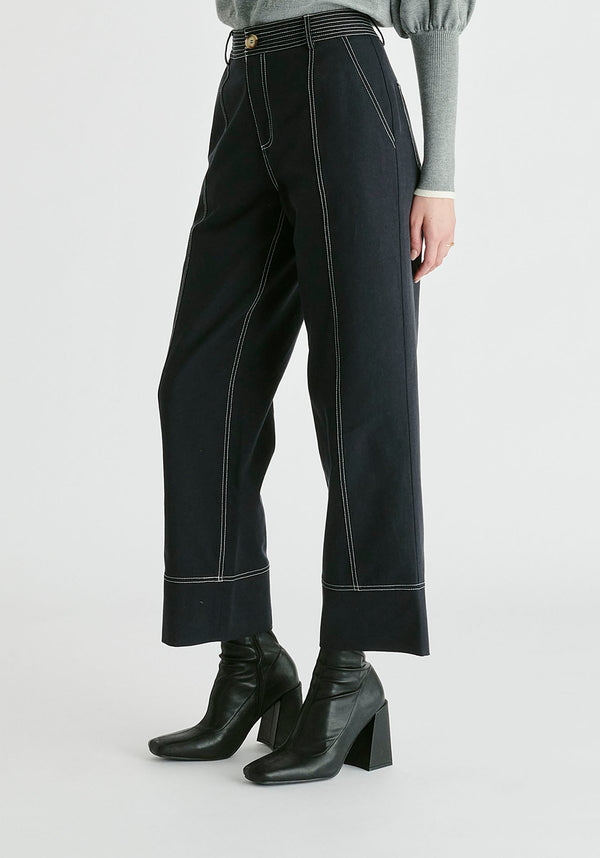 paisie Chino Trousers with Contrast Stitching