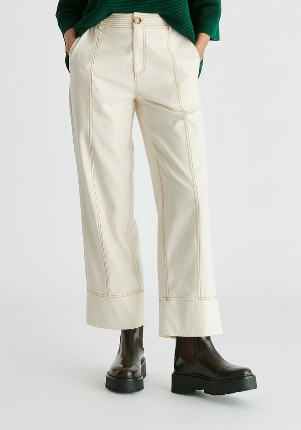 paisie Chino Trousers with Contrast Stitching