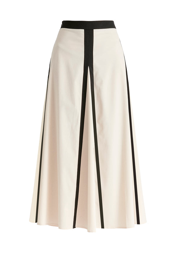 Paisie Contrast Trim Maxi Skirt