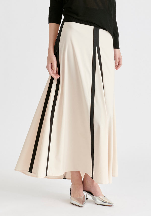 paisie Contrast Trim Maxi Skirt