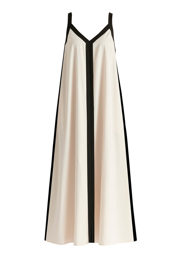 Paisie Contrast Trim Midaxi Dress