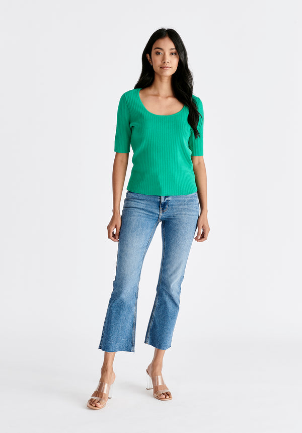 Paisie Cut Out Back Knitted Top