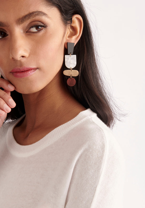 Paisie Dangling Geometrical Earrings