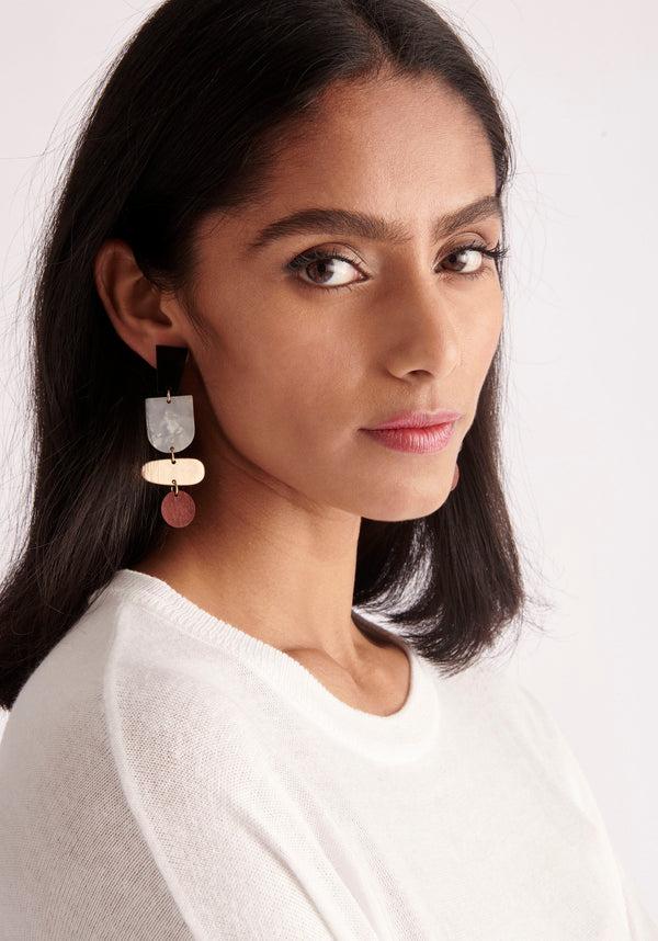 Paisie Dangling Geometrical Earrings
