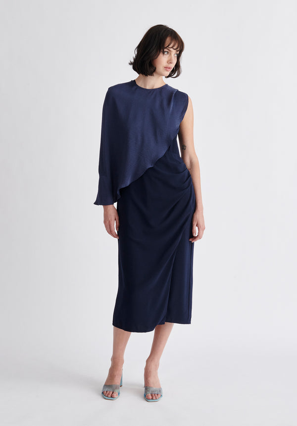 Paisie Detachable Cape Dress