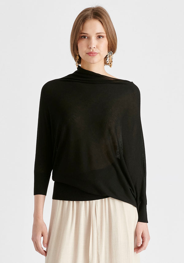 paisie Draped Knit Top