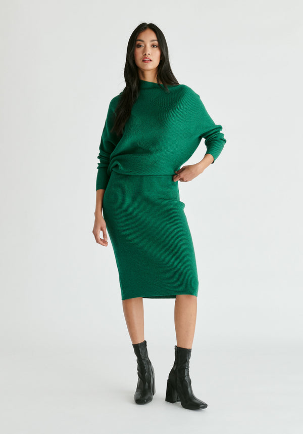 Paisie Draped Knitted Dress