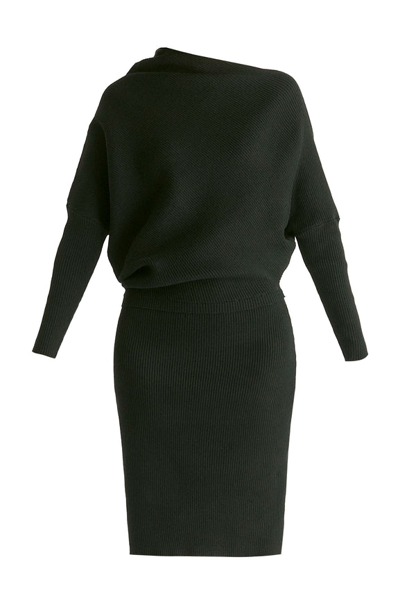 Paisie Draped Knitted Dress