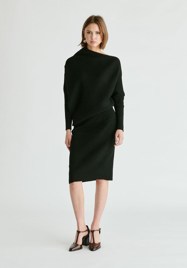 Paisie Draped Knitted Dress